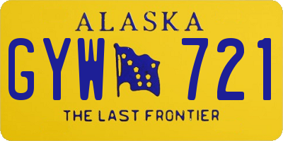 AK license plate GYW721