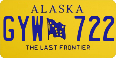 AK license plate GYW722