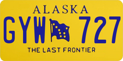 AK license plate GYW727