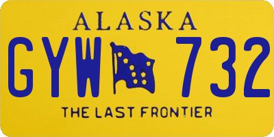 AK license plate GYW732