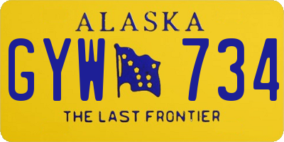 AK license plate GYW734