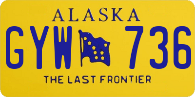 AK license plate GYW736