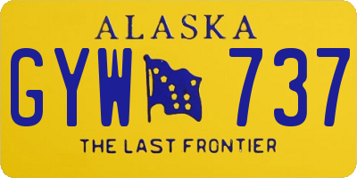 AK license plate GYW737