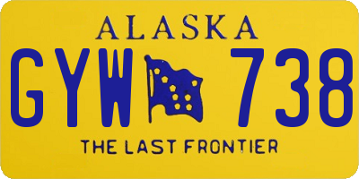 AK license plate GYW738
