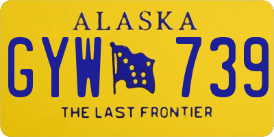 AK license plate GYW739