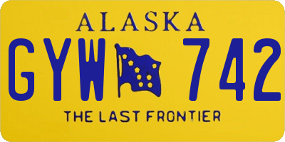 AK license plate GYW742