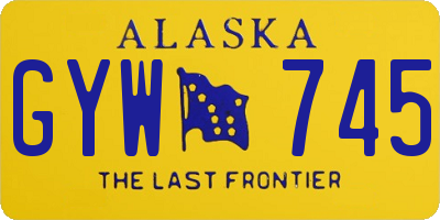 AK license plate GYW745