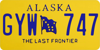 AK license plate GYW747