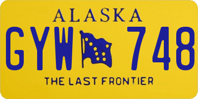 AK license plate GYW748