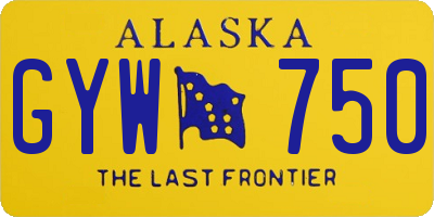 AK license plate GYW750