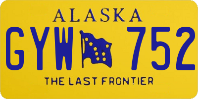 AK license plate GYW752