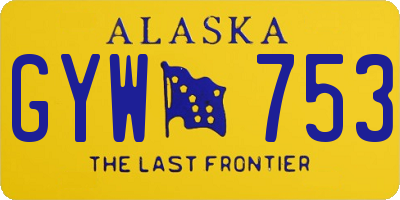 AK license plate GYW753