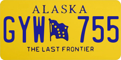 AK license plate GYW755
