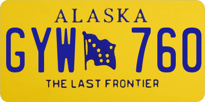 AK license plate GYW760