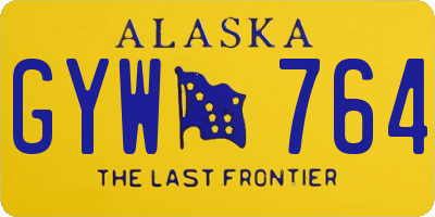 AK license plate GYW764