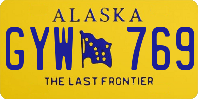 AK license plate GYW769