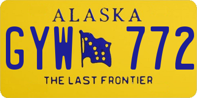 AK license plate GYW772