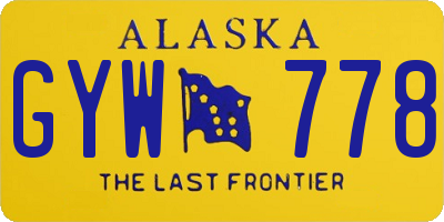 AK license plate GYW778