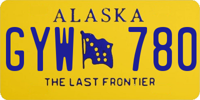 AK license plate GYW780