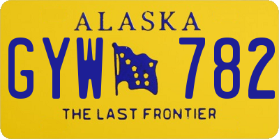 AK license plate GYW782