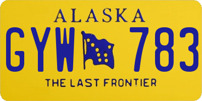 AK license plate GYW783
