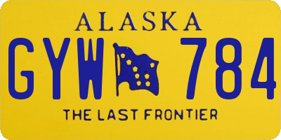 AK license plate GYW784