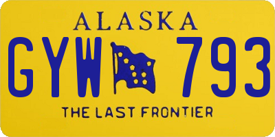 AK license plate GYW793