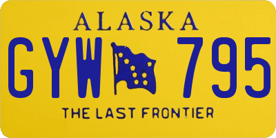 AK license plate GYW795