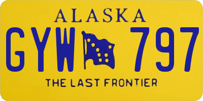 AK license plate GYW797