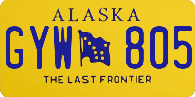 AK license plate GYW805