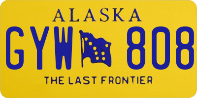 AK license plate GYW808