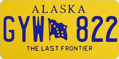 AK license plate GYW822