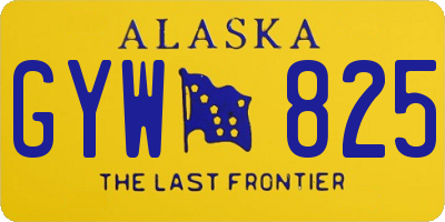 AK license plate GYW825