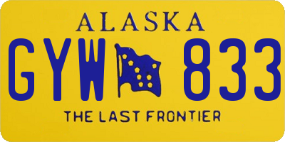 AK license plate GYW833