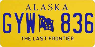 AK license plate GYW836