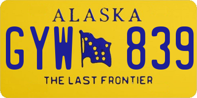 AK license plate GYW839