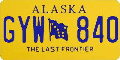 AK license plate GYW840