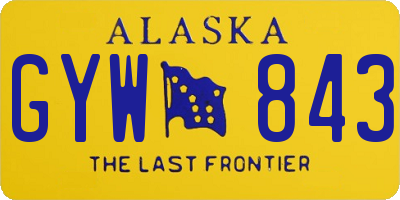 AK license plate GYW843