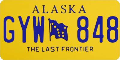 AK license plate GYW848