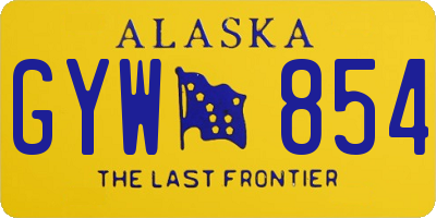 AK license plate GYW854