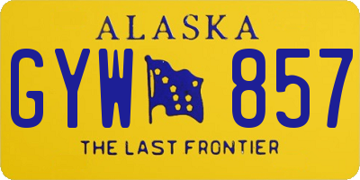 AK license plate GYW857