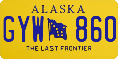 AK license plate GYW860