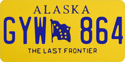 AK license plate GYW864