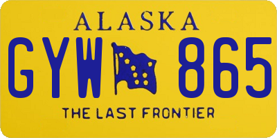 AK license plate GYW865