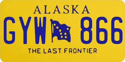 AK license plate GYW866