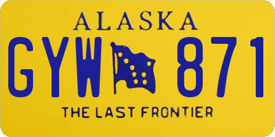 AK license plate GYW871
