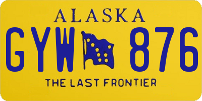 AK license plate GYW876