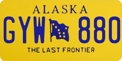 AK license plate GYW880