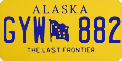 AK license plate GYW882