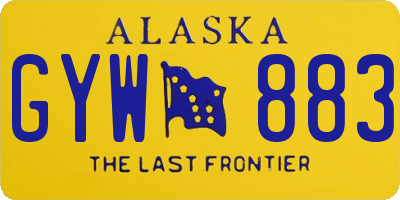AK license plate GYW883